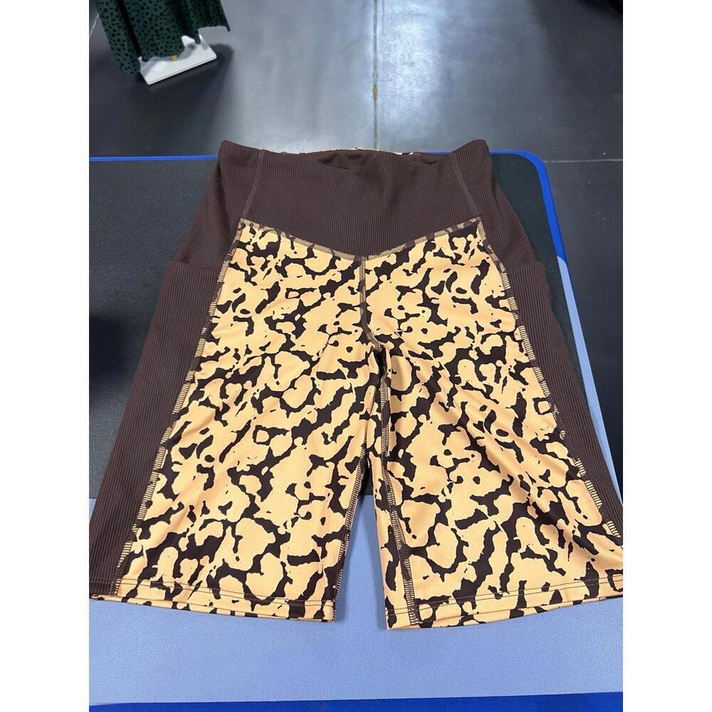 The North Face Womens Size L Brown Camo Print Shorts NWOT